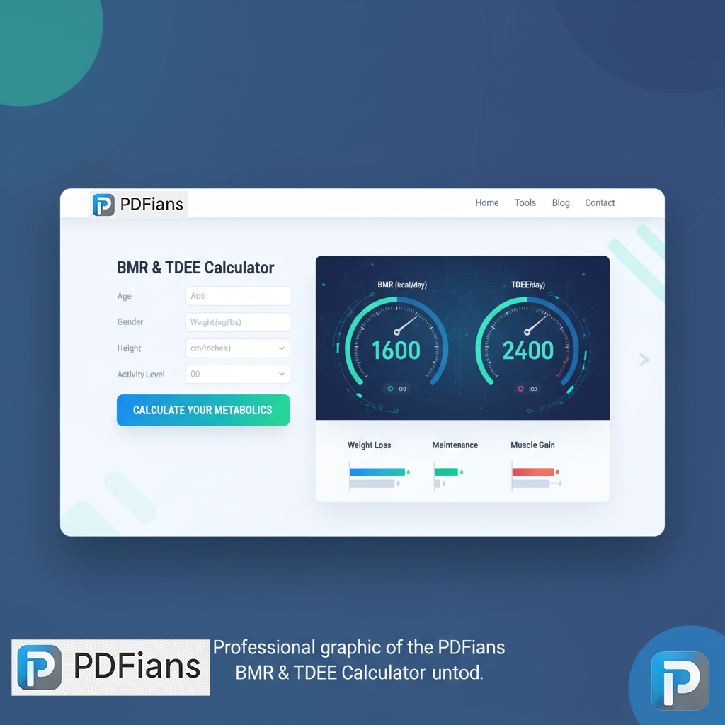 BMR & TDEE Calculator-PDFians