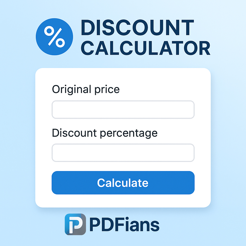Discount Calculator-PDFians